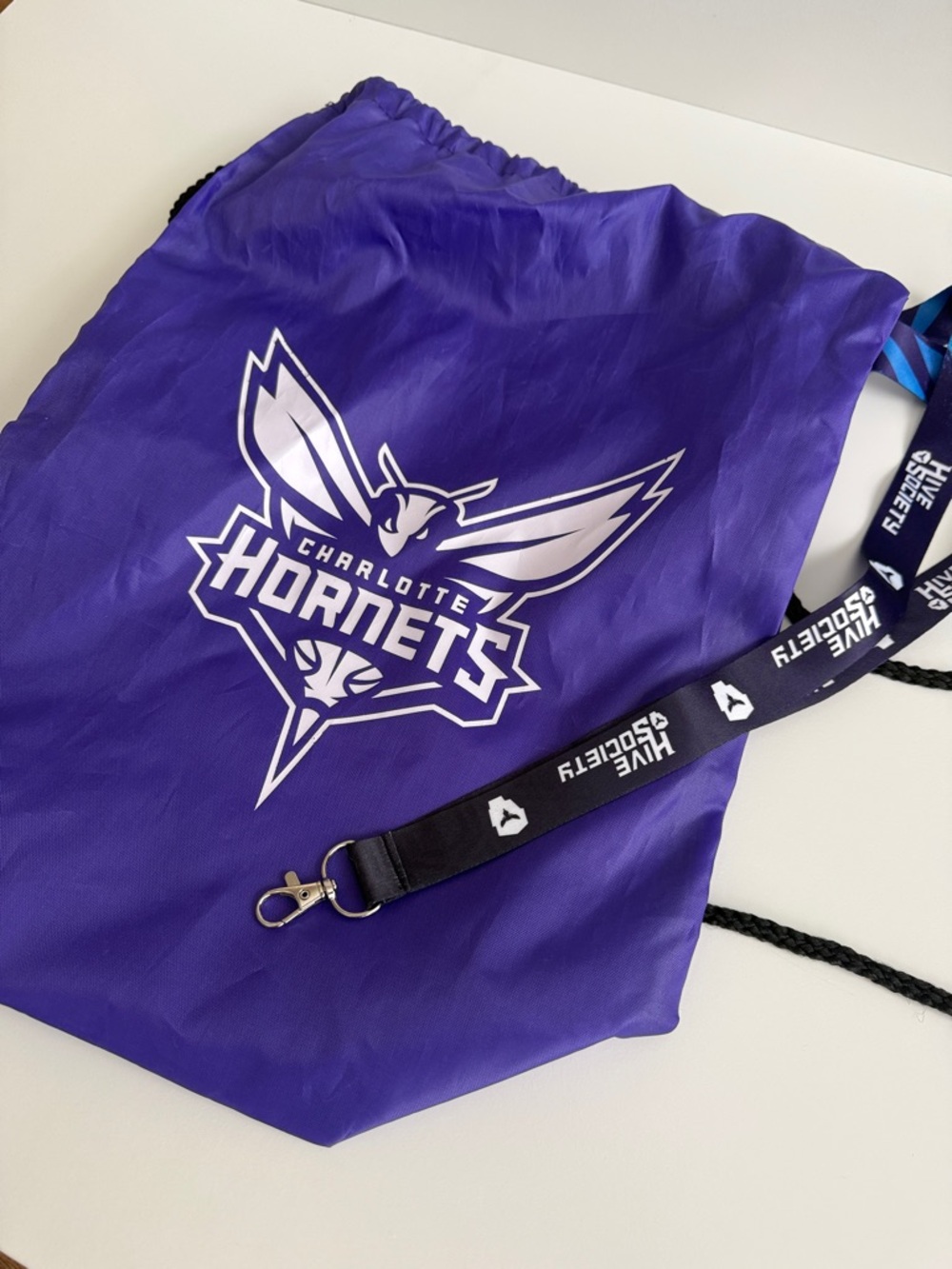 Purple NBA Charlotte Hornets Drawstring Backpack